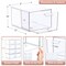 Sorbus 8 Pack Clear Stackable Acrylic Drawer Makeup Organizers - for Vanity, Bathroom, Under Sink, Cabinets, Jewelry, and More